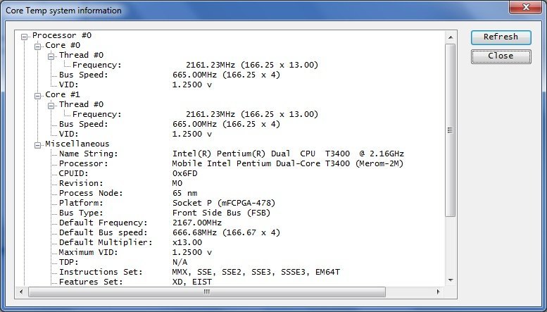 System Information Window