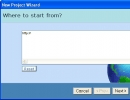 New project wizard