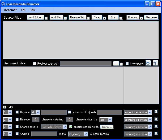 Main Window with Moonless Night color theme