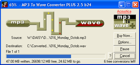 MP3 To WAV Conversion Process