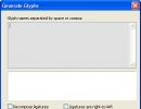 Generate Glyphs Window