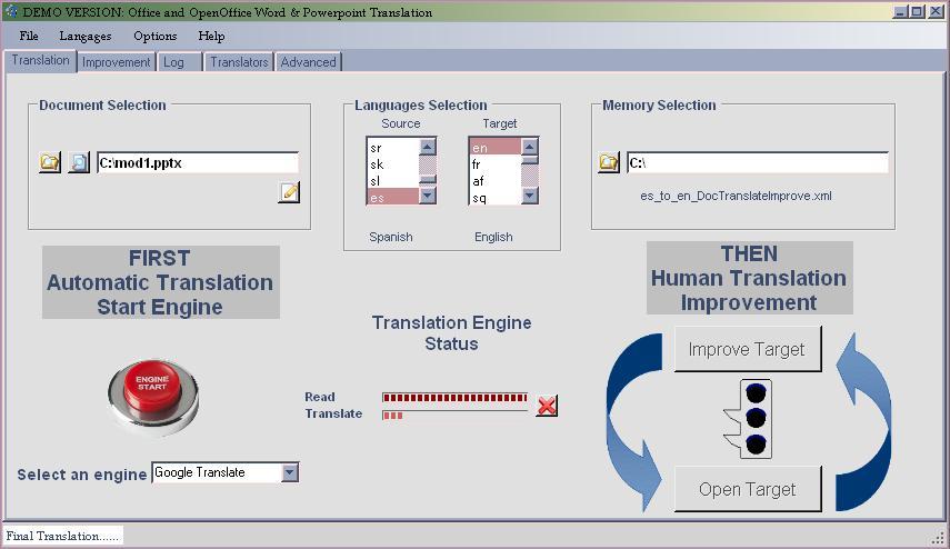 Translating a file