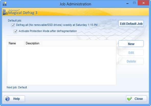 Job Administration Window