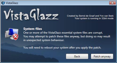 Patching system files