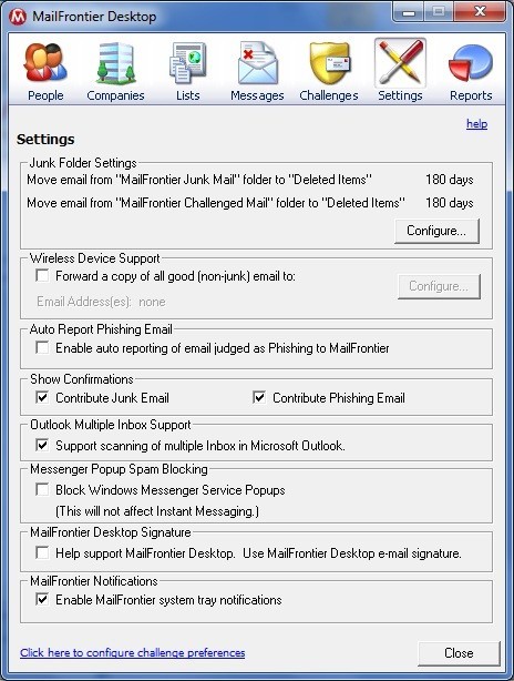 Settings Screen