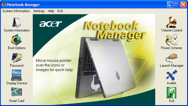 Acer Notebook Manager SnapShot
