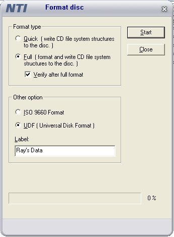 FORMAT DISC