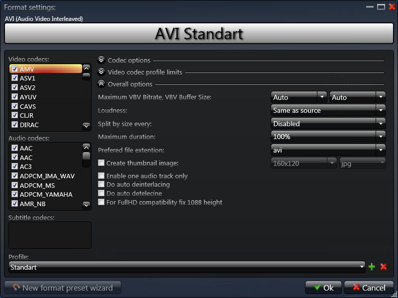 Format Settings