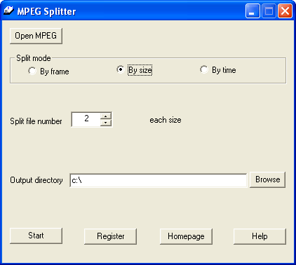 Split By Size Option