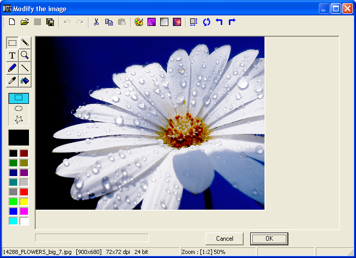 Image Modifier window