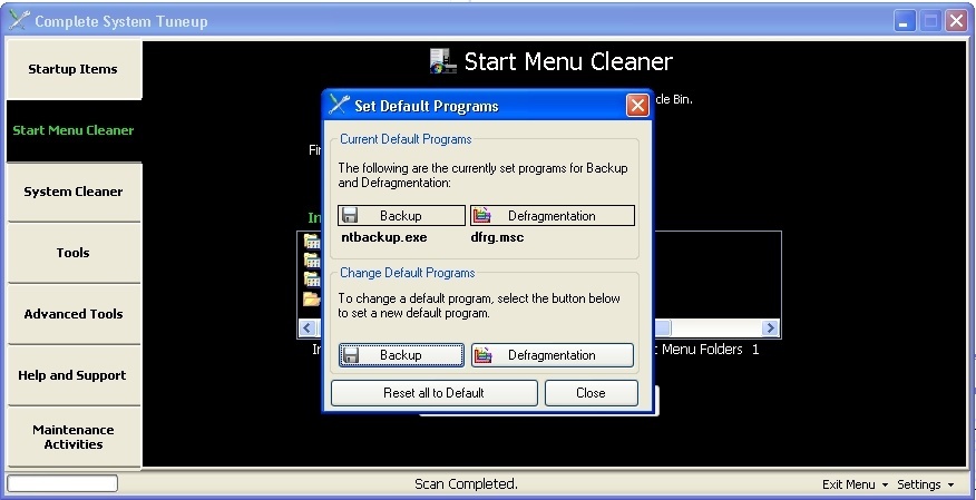 Default Programs Dialog