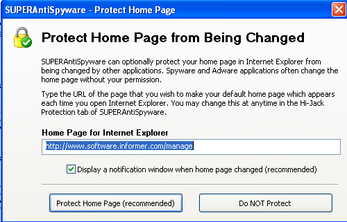 Protect your Home Page