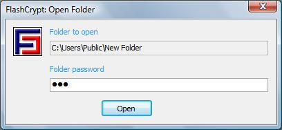 Open folder with protection