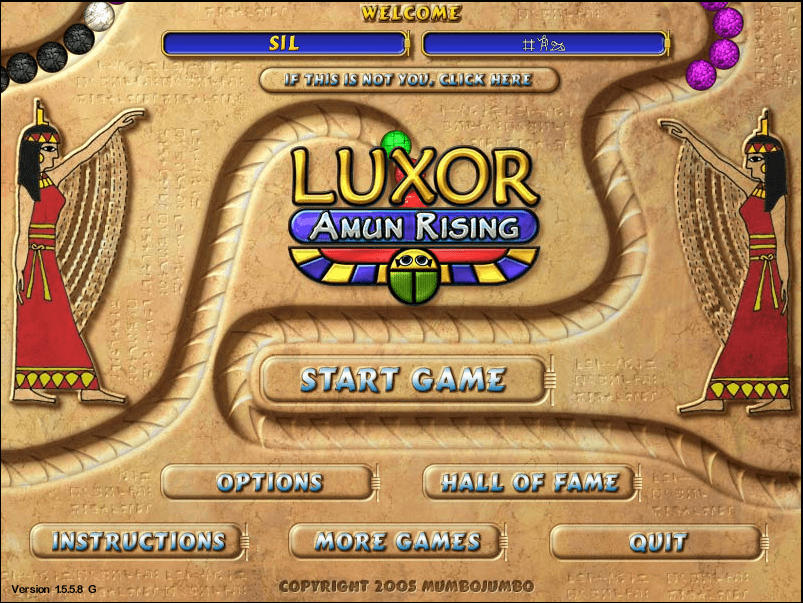 Main menu