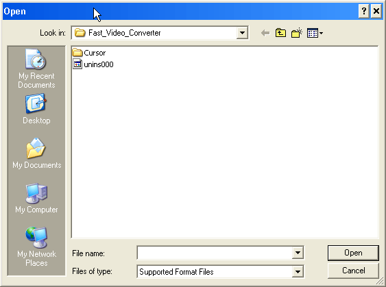 Open file window