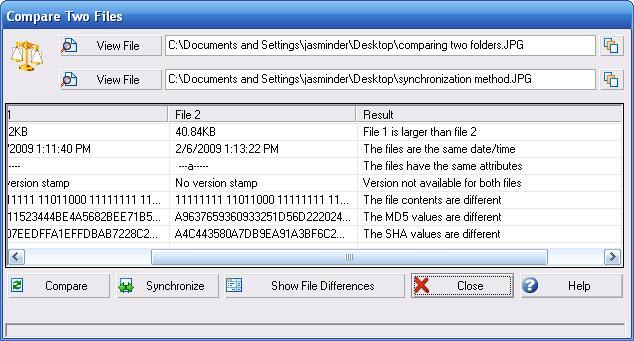 Comparing a file