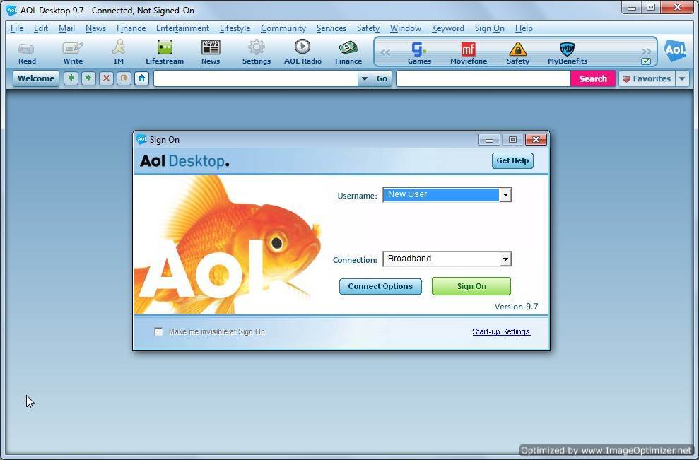 AOL Desktop Main Window