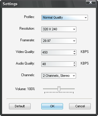 Settings Window