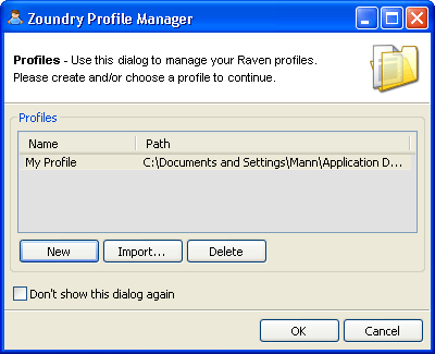 Zoundry profile manager