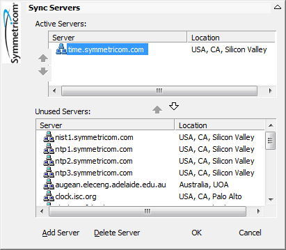 Sync Server Selection