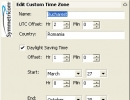 Edit custom time zone panel 