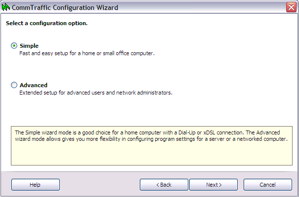 Configuration Wizard Window