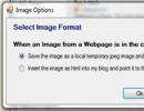Image options window