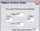 Select active area