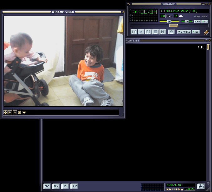 Winamp can be used as a video player too!