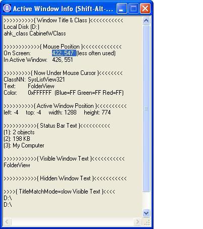 Window spy to find mouse coordinates for click command