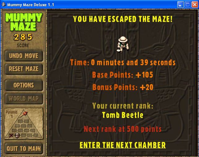 Maze completed