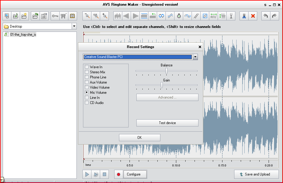 record settings