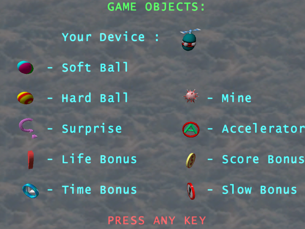 Bonuses and Dangerous Objects.