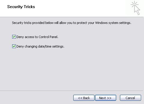 Security tricks window