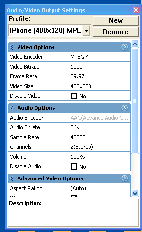 Settings and profiles