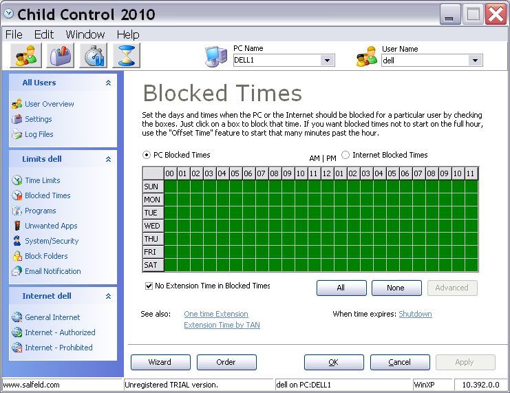 Blocked Times