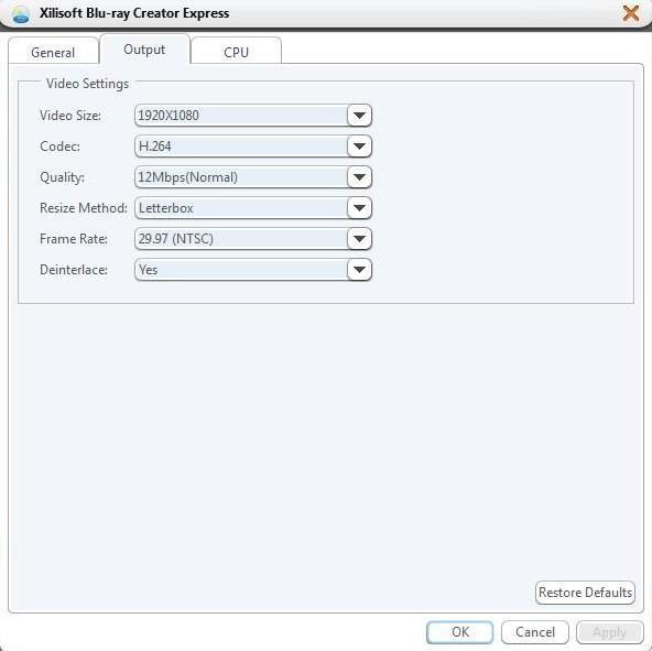 Output Settings