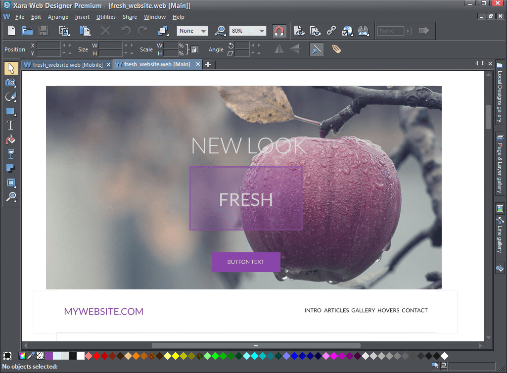 Fresh is one of 200+ themes in Web Designer Premium