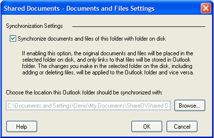 Documents and Files settings