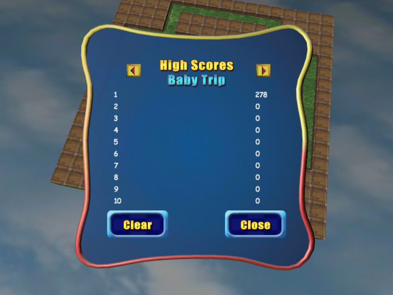 High Scores Table