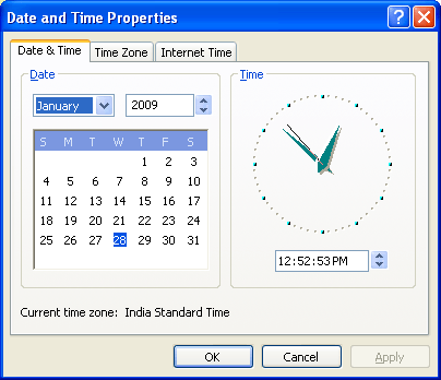 Date And Time Setting