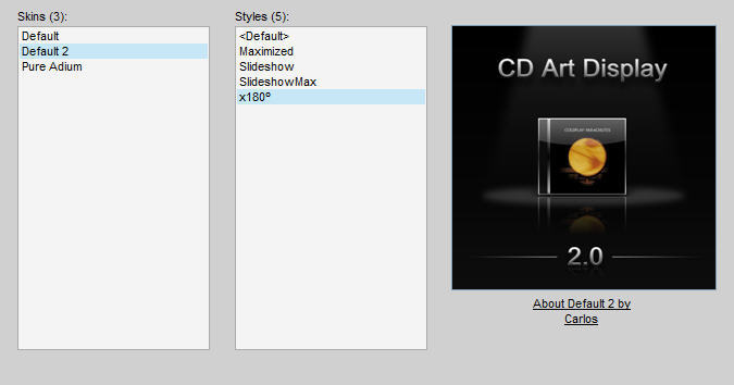 CD Art Display 2.0 Skins