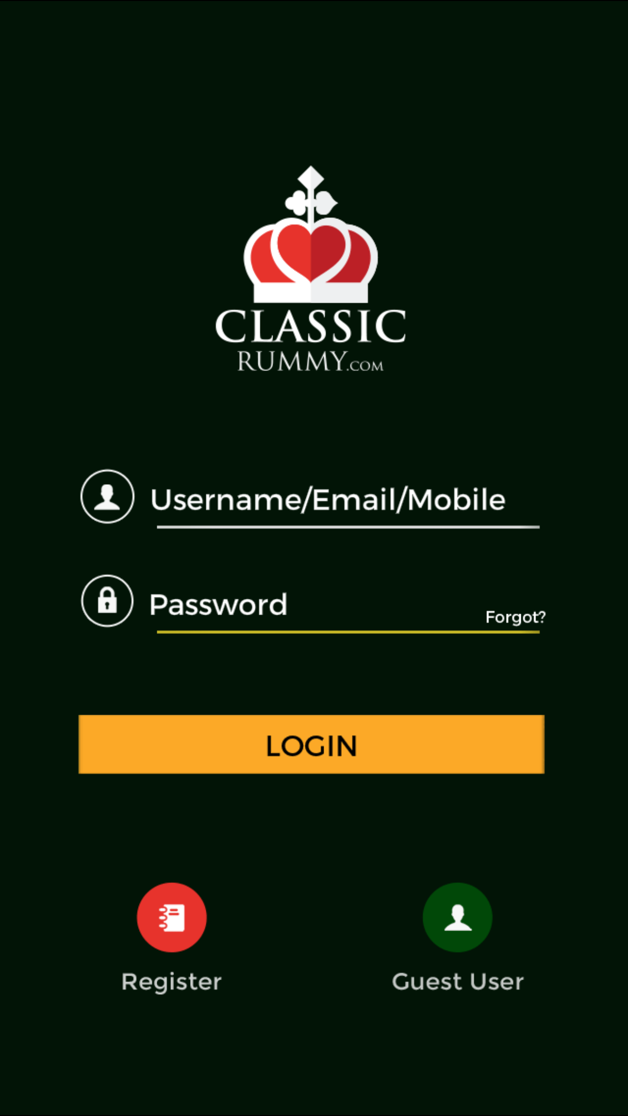 Mobile IOS & Andriod Login Page
