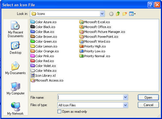 Selecting Icon File