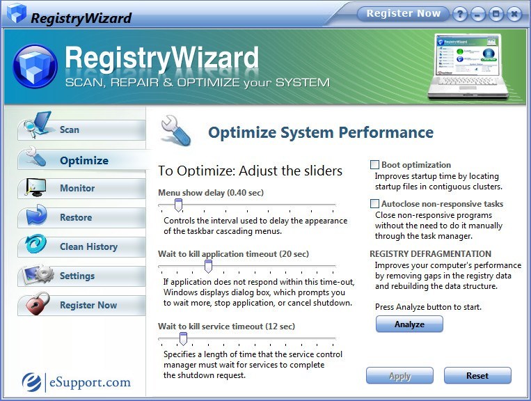 Optimizer Window