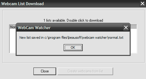 Webcam list download