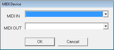 MIDI Device Selection Window