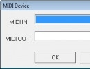 MIDI Device Selection Window