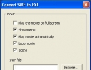 Convert SWF to EXE Window