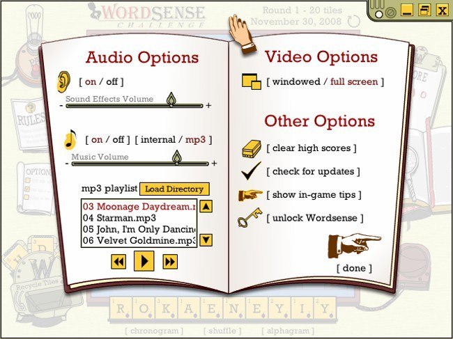 Audio and Video Options
